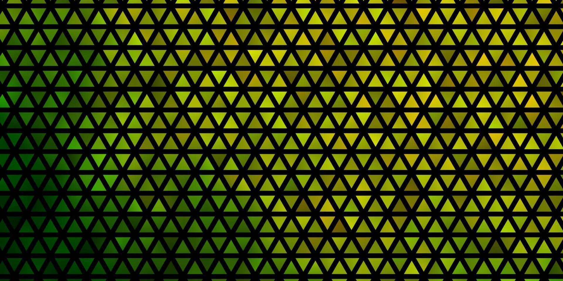 Light Green, Yellow vector background with triangles.