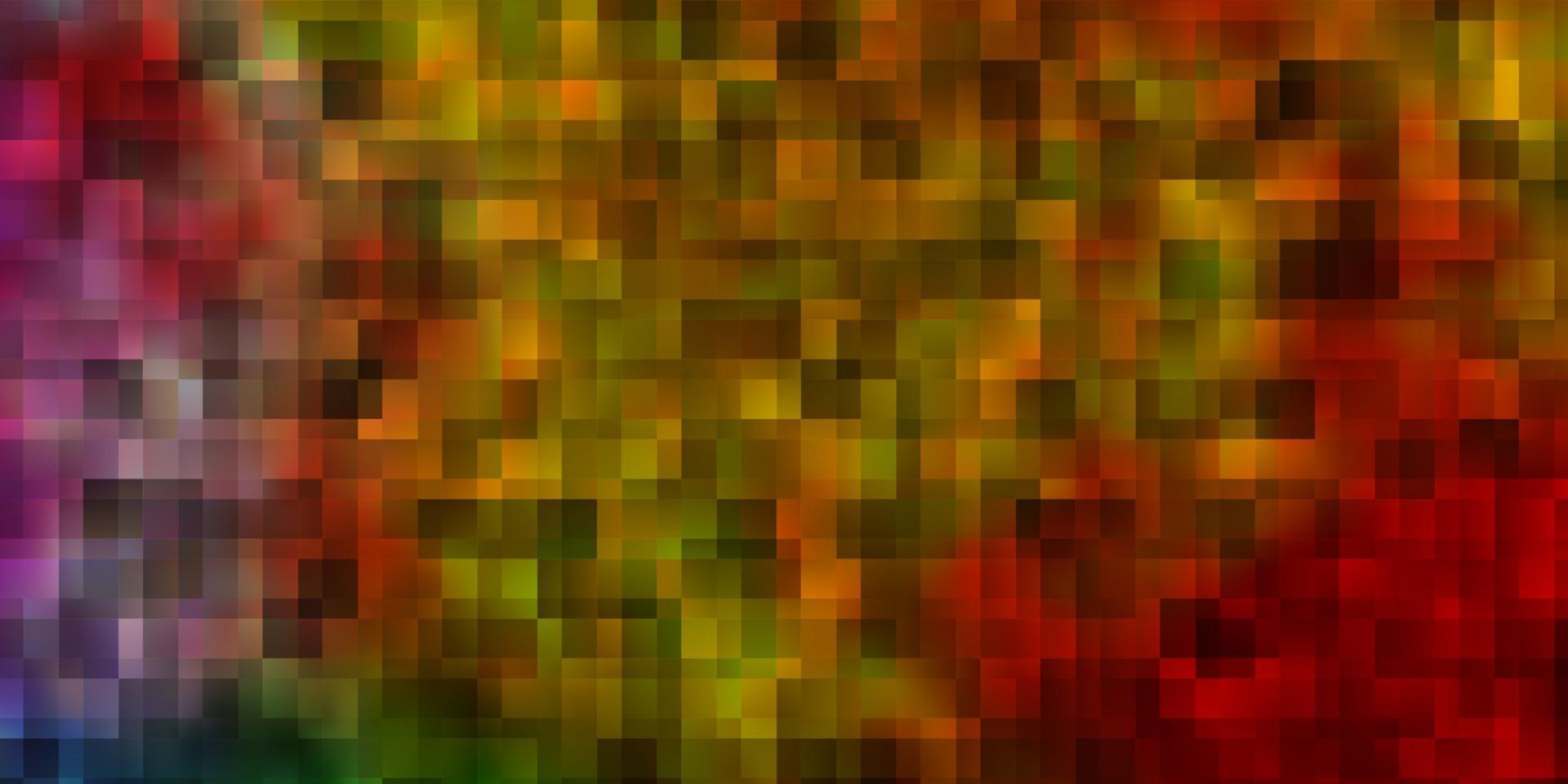 textura de vector multicolor claro en estilo rectangular.