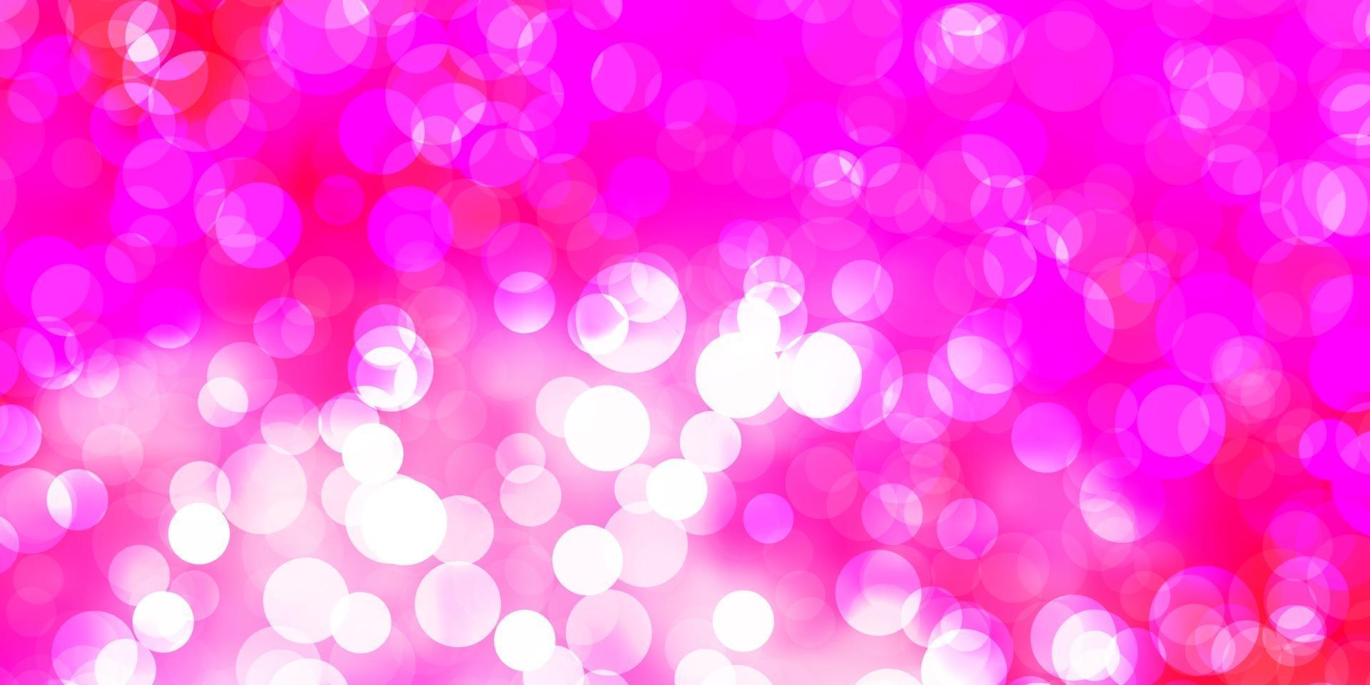 Light Pink vector texture with disks.