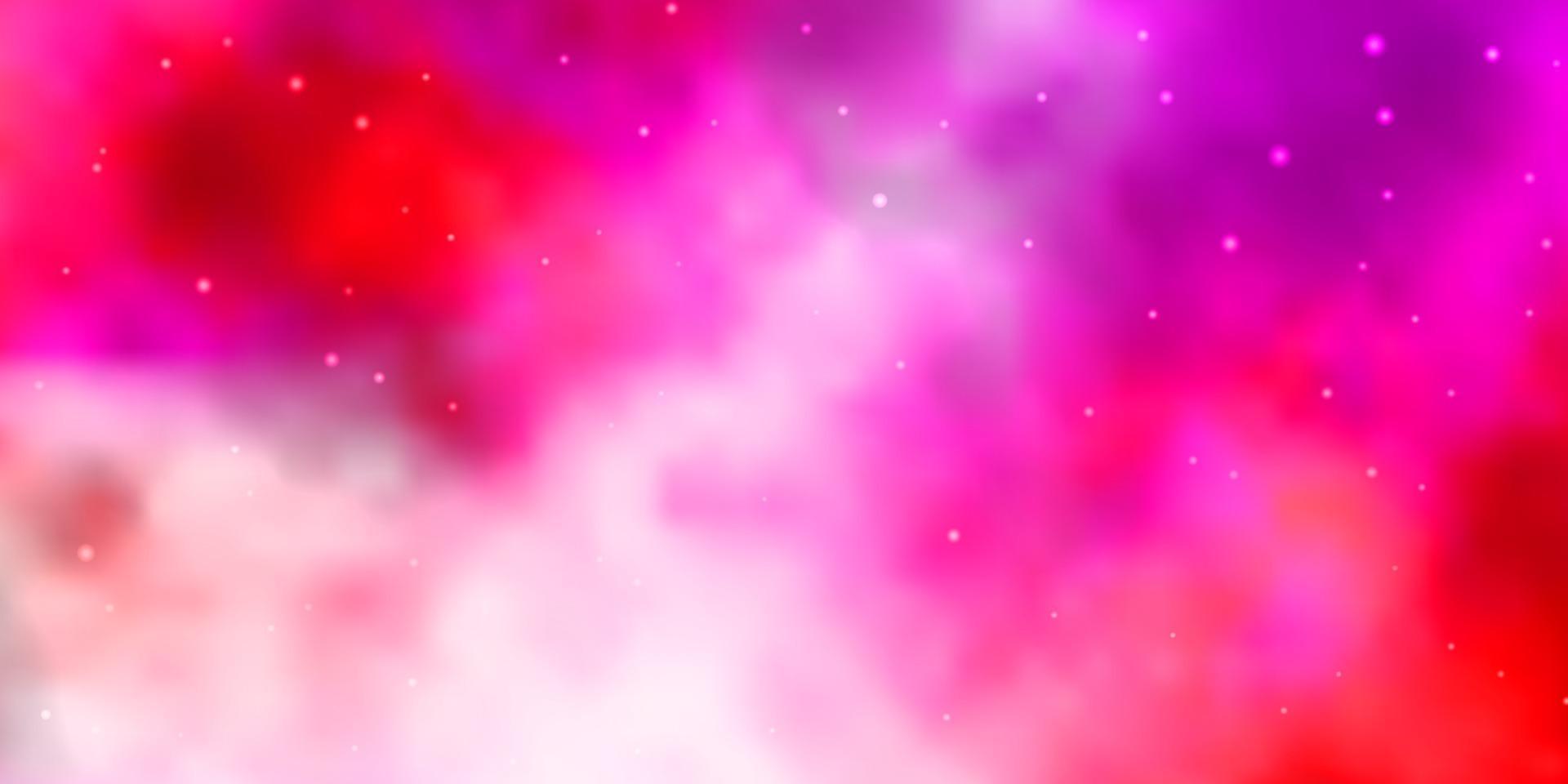 Light Red, Yellow vector layout with bright stars.
