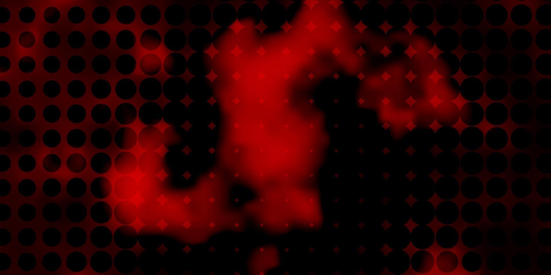 Dark Red vector texture with disks.