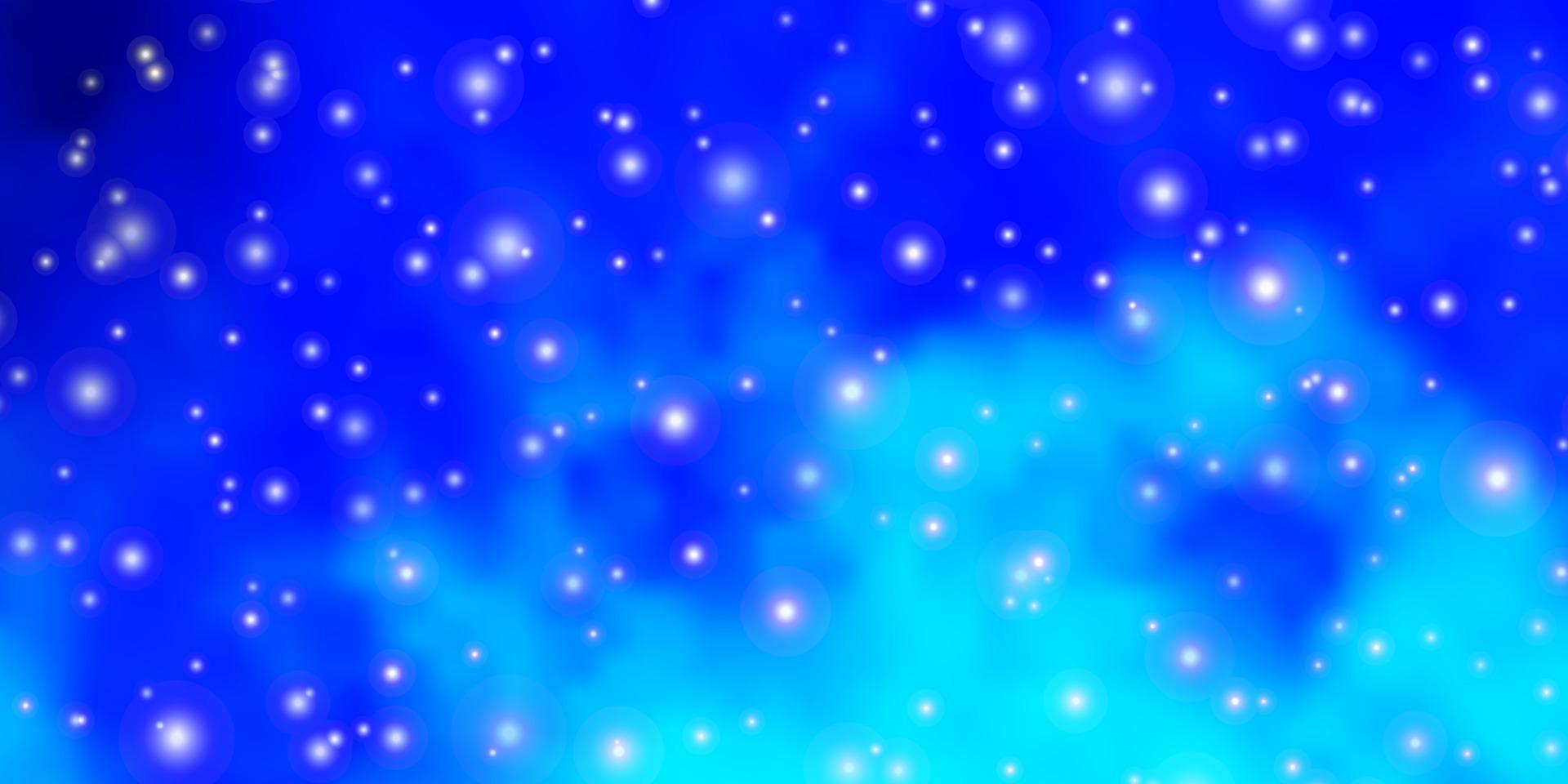 Light BLUE vector background with colorful stars.