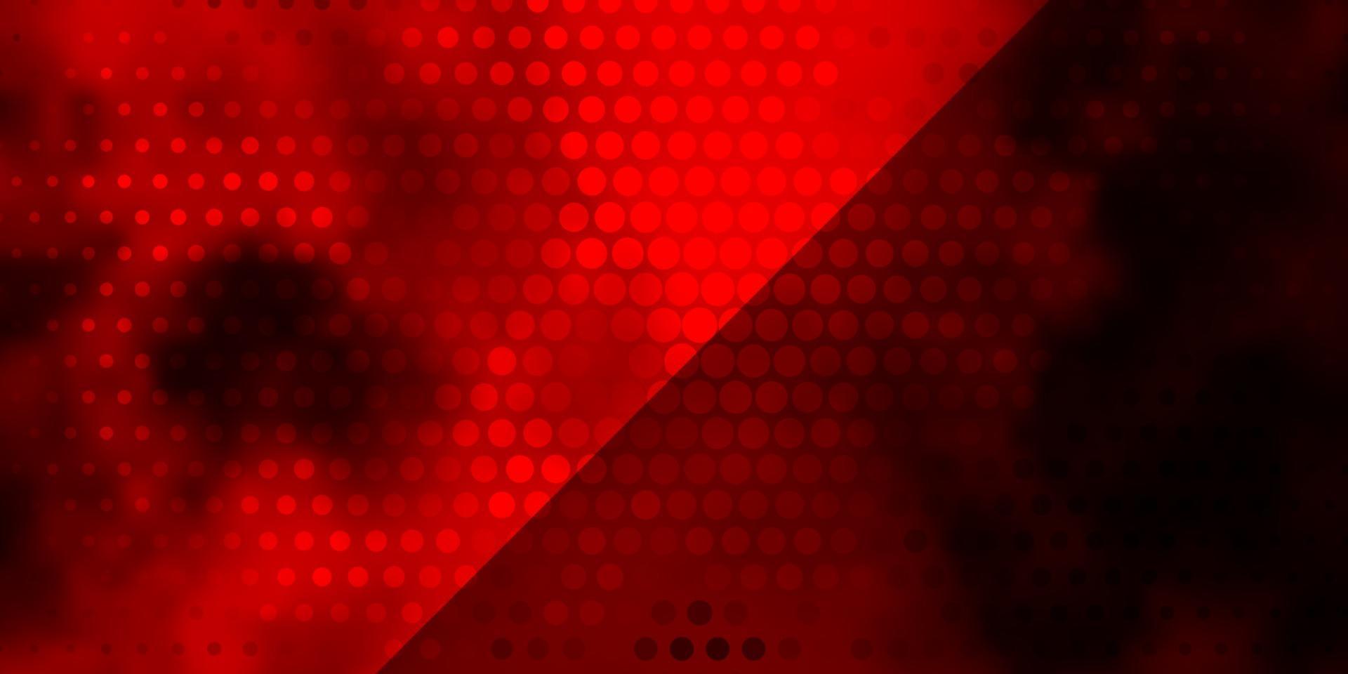 textura de vector rojo oscuro con círculos.