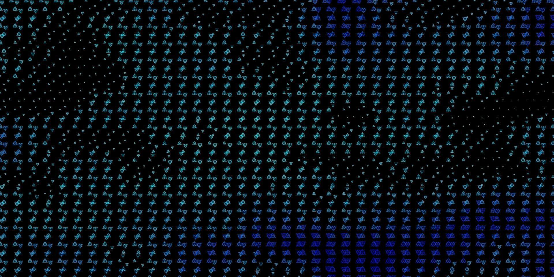 Dark BLUE vector pattern with magic elements.