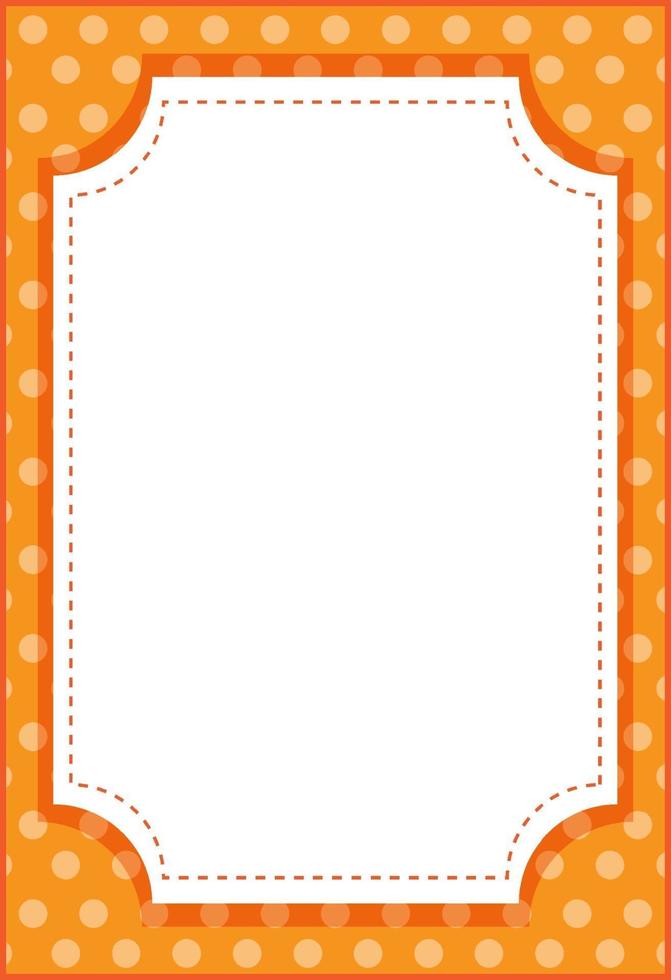 Empty vertical octagon frame cartoon style banner template vector