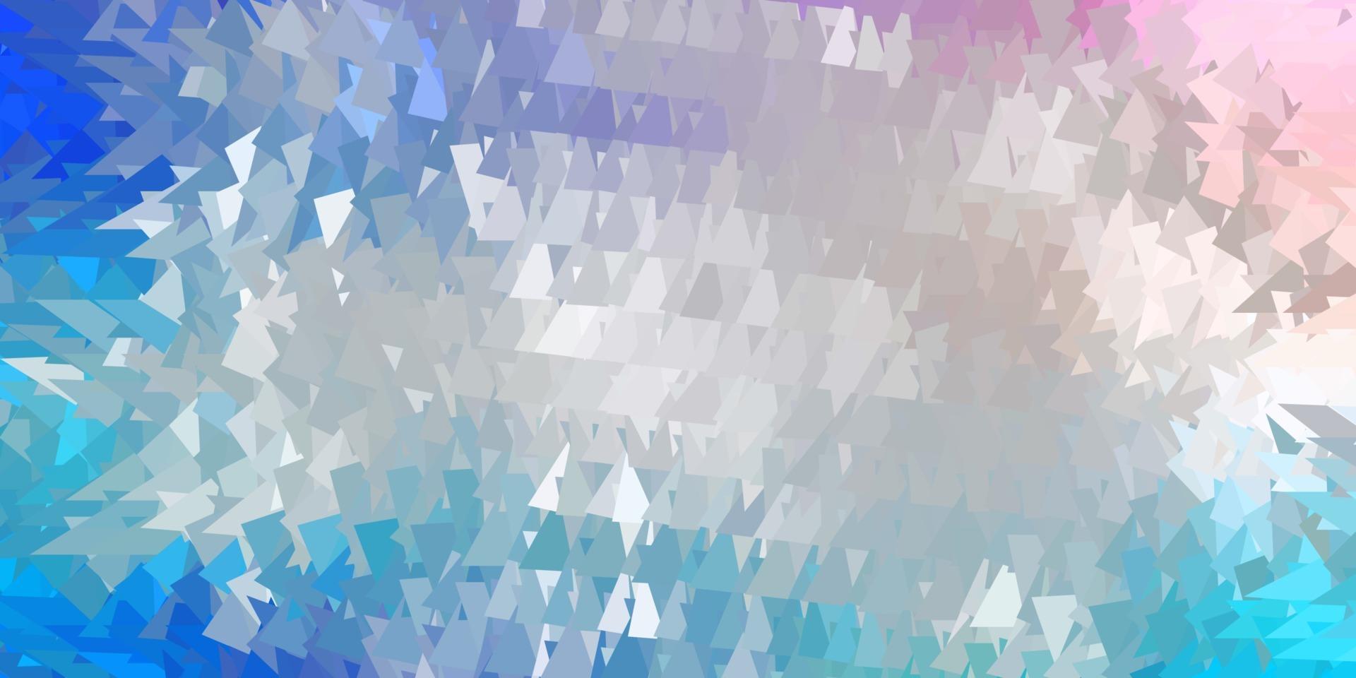 Light pink, blue vector poly triangle texture.