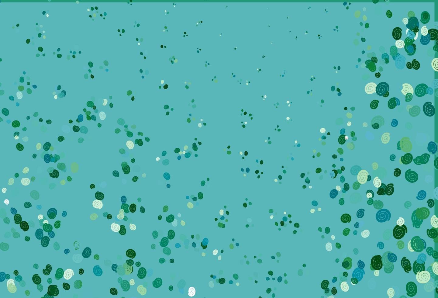 Light Blue, Green vector pattern with lines, ovals.