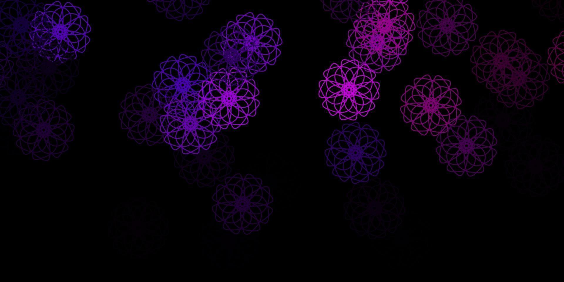 Dark Purple vector pattern with abstract shapes.