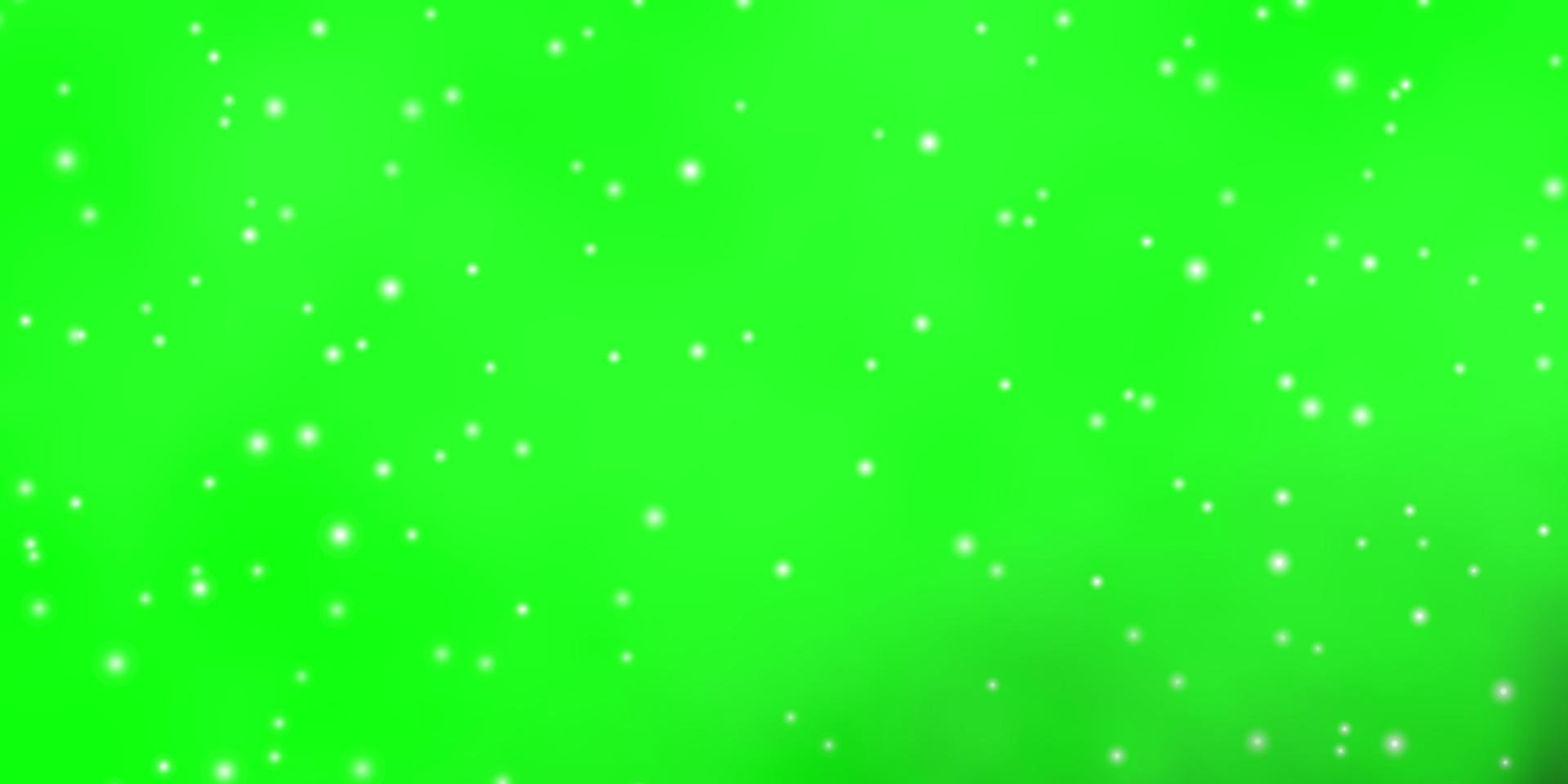 Light Green vector background with colorful stars.