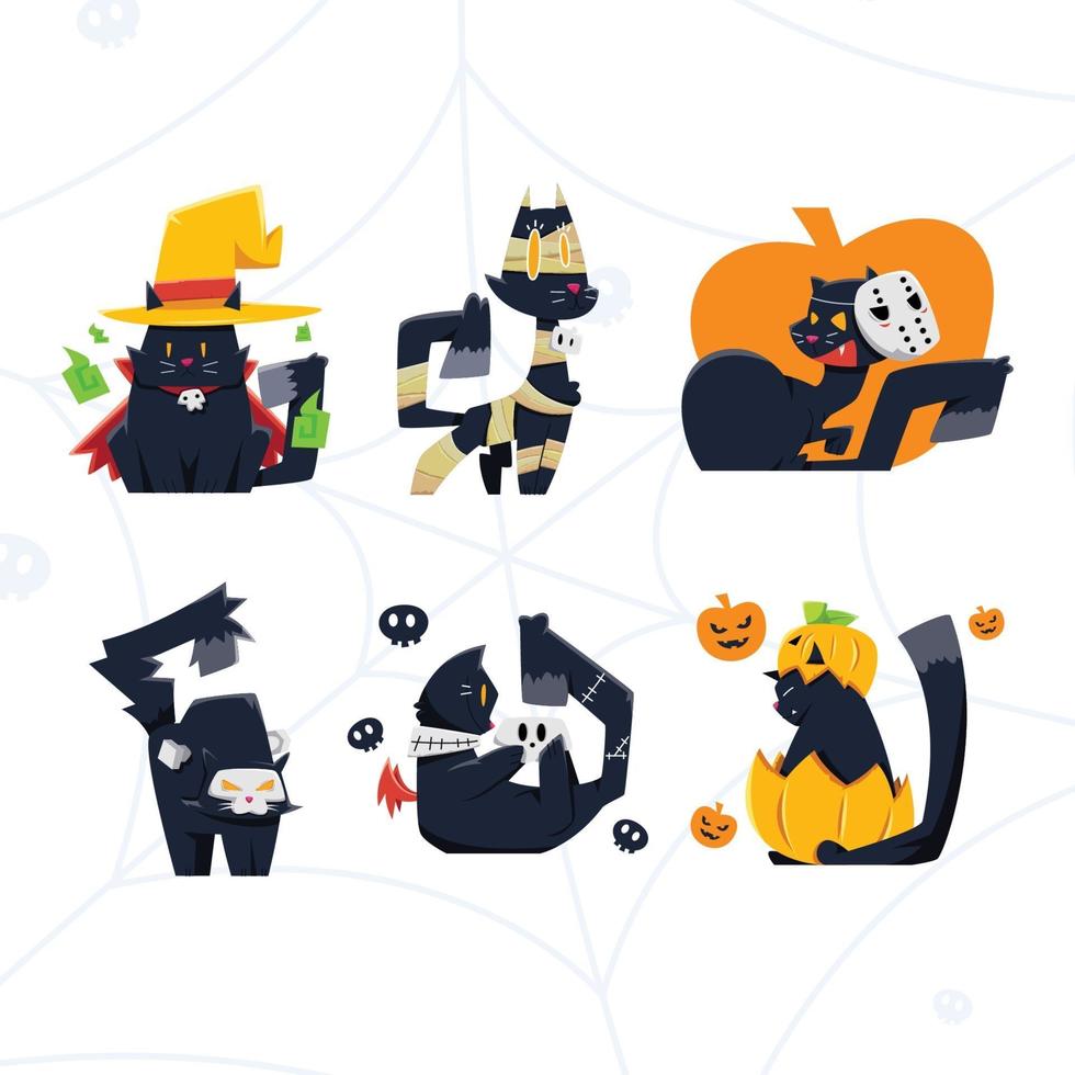 Black Cat Character vector