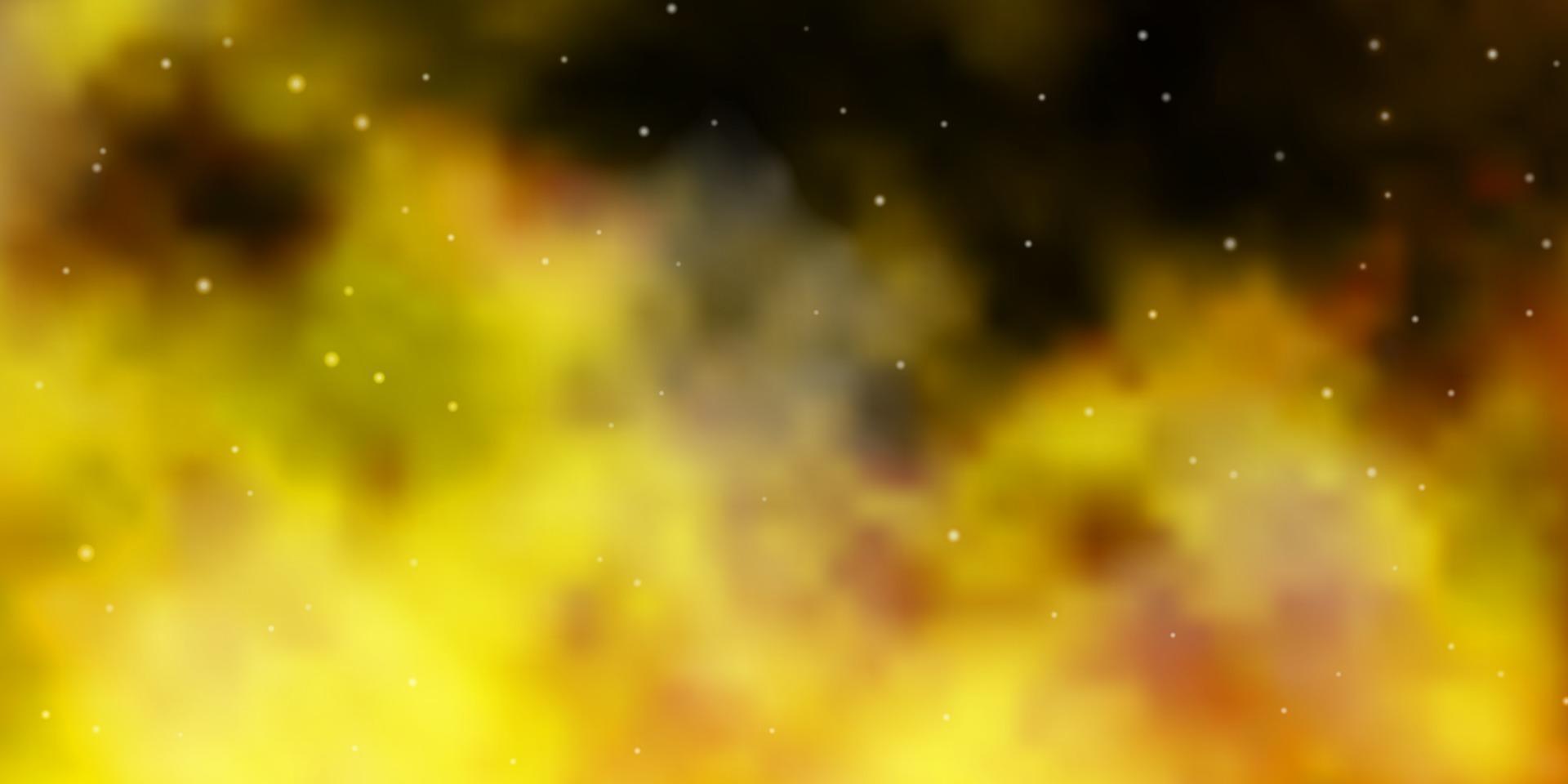 Fondo de vector verde claro, amarillo con estrellas pequeñas y grandes.