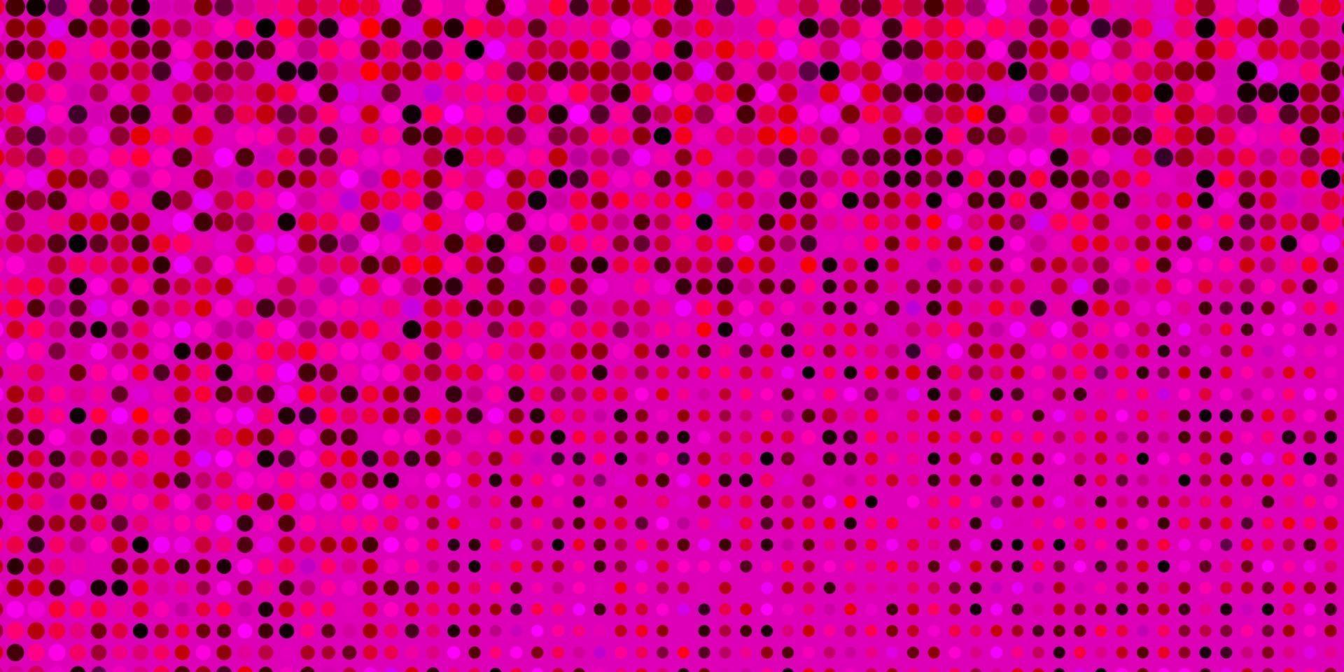 Dark Pink vector backdrop with circles.