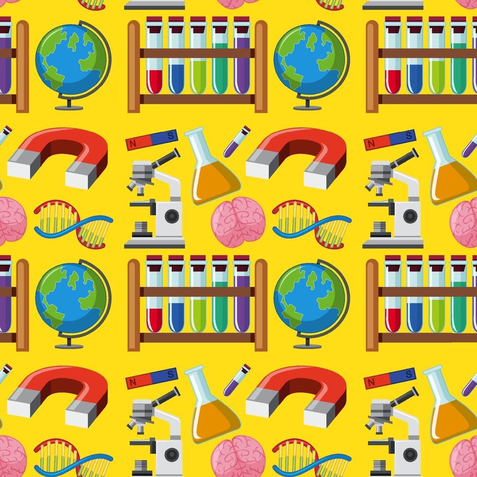 Science learning tools seamless background vector