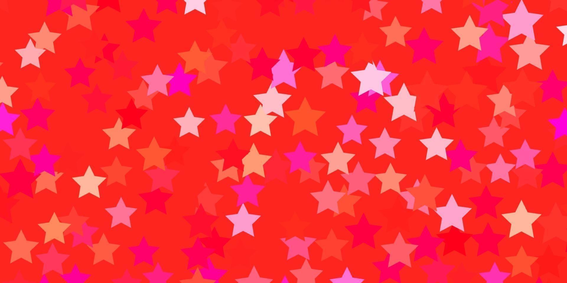 Light Pink vector template with neon stars.