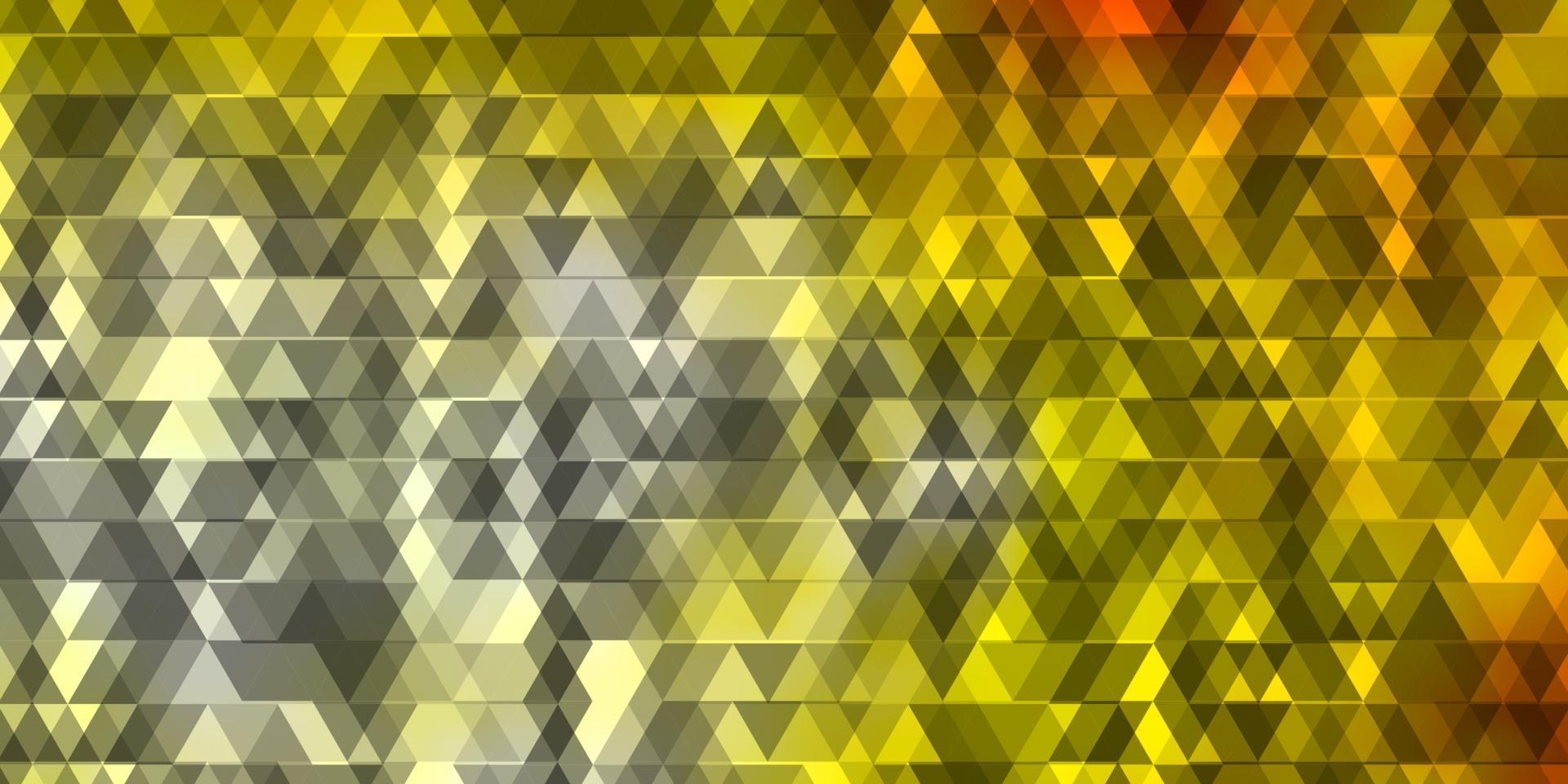 Light Orange vector pattern with lines, triangles.