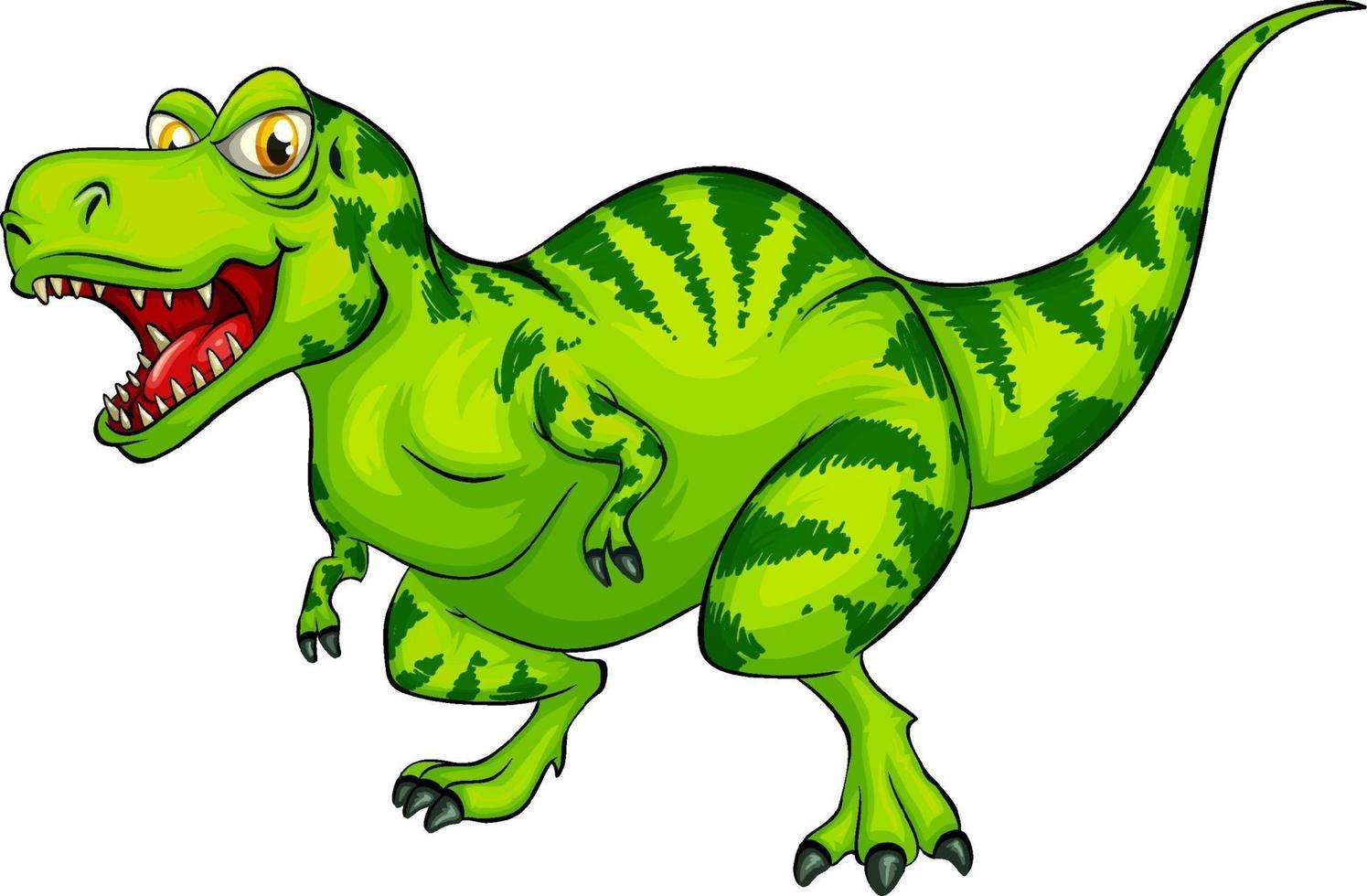 Raptorex dinosaur cartoon character on white background vector