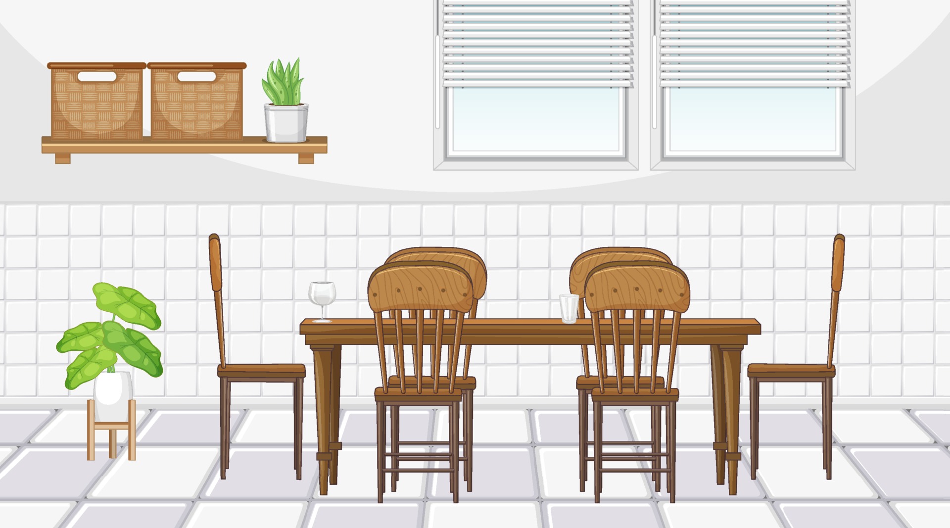Dining room interior design with furniture 3215978 Vector Art at Vecteezy Dining room interior design with furniture 3215978 Vector Art at Vecteezy