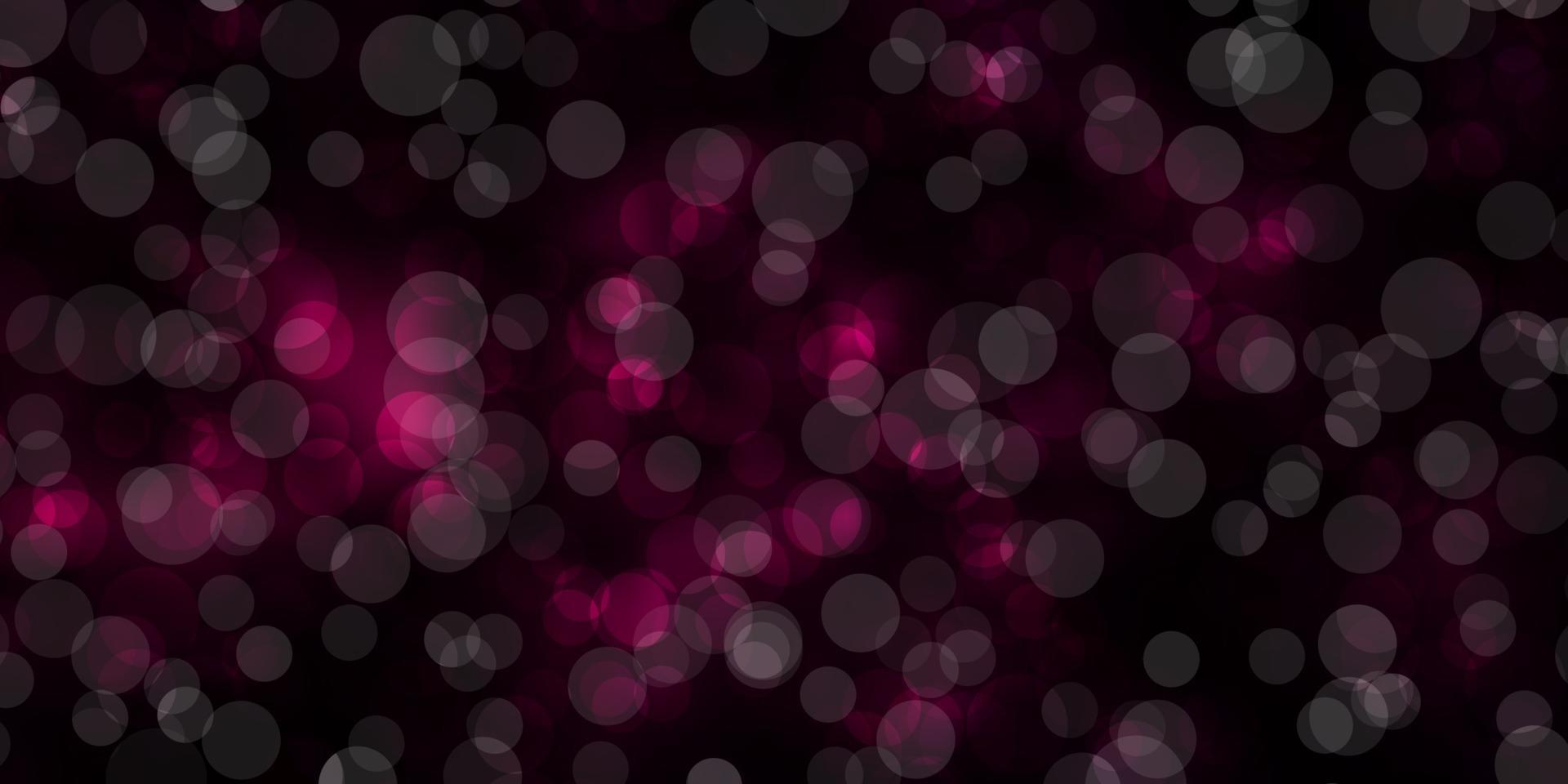 Dark Pink, Blue vector background with bubbles.