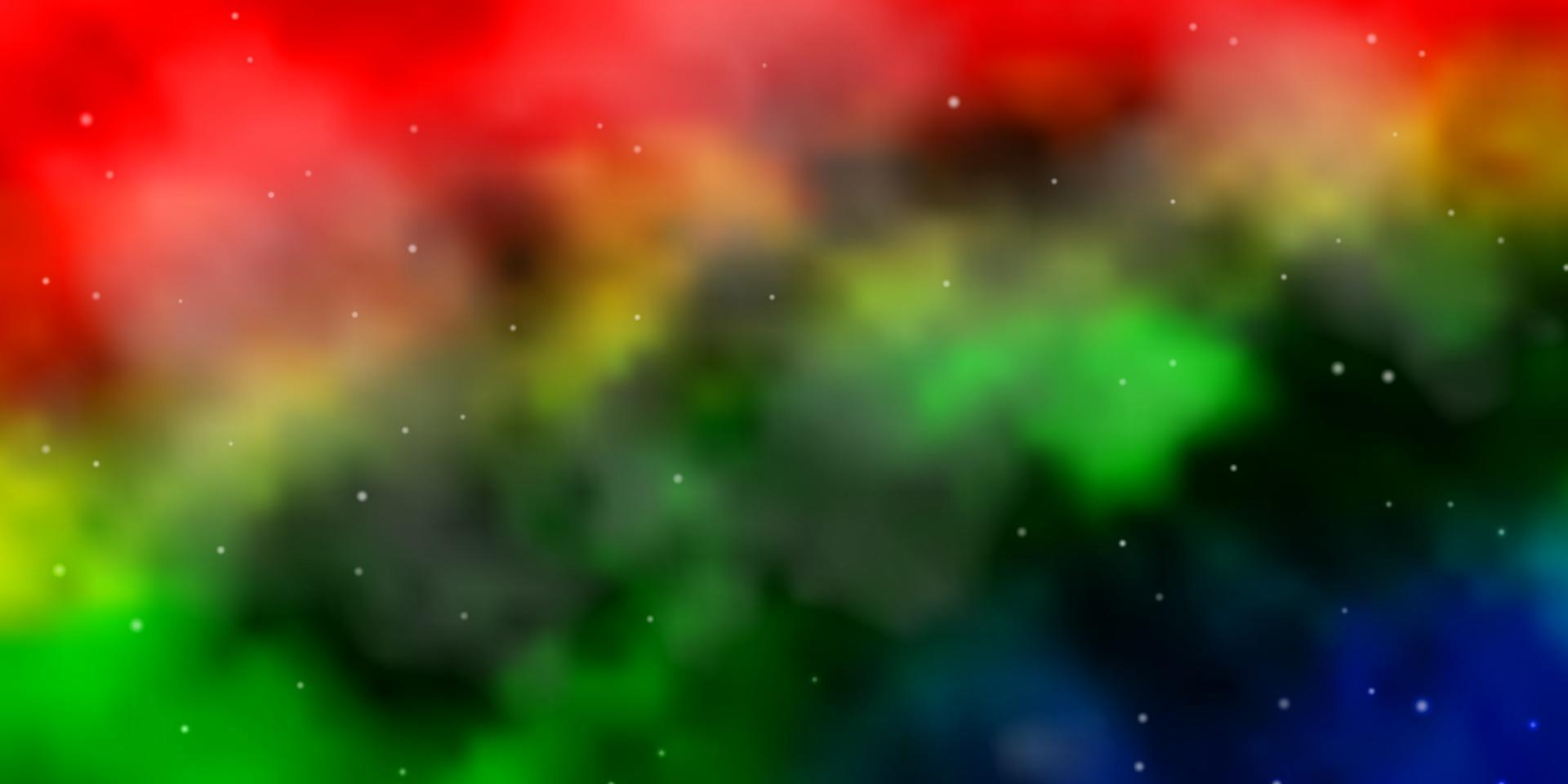 Dark Multicolor vector texture with beautiful stars.