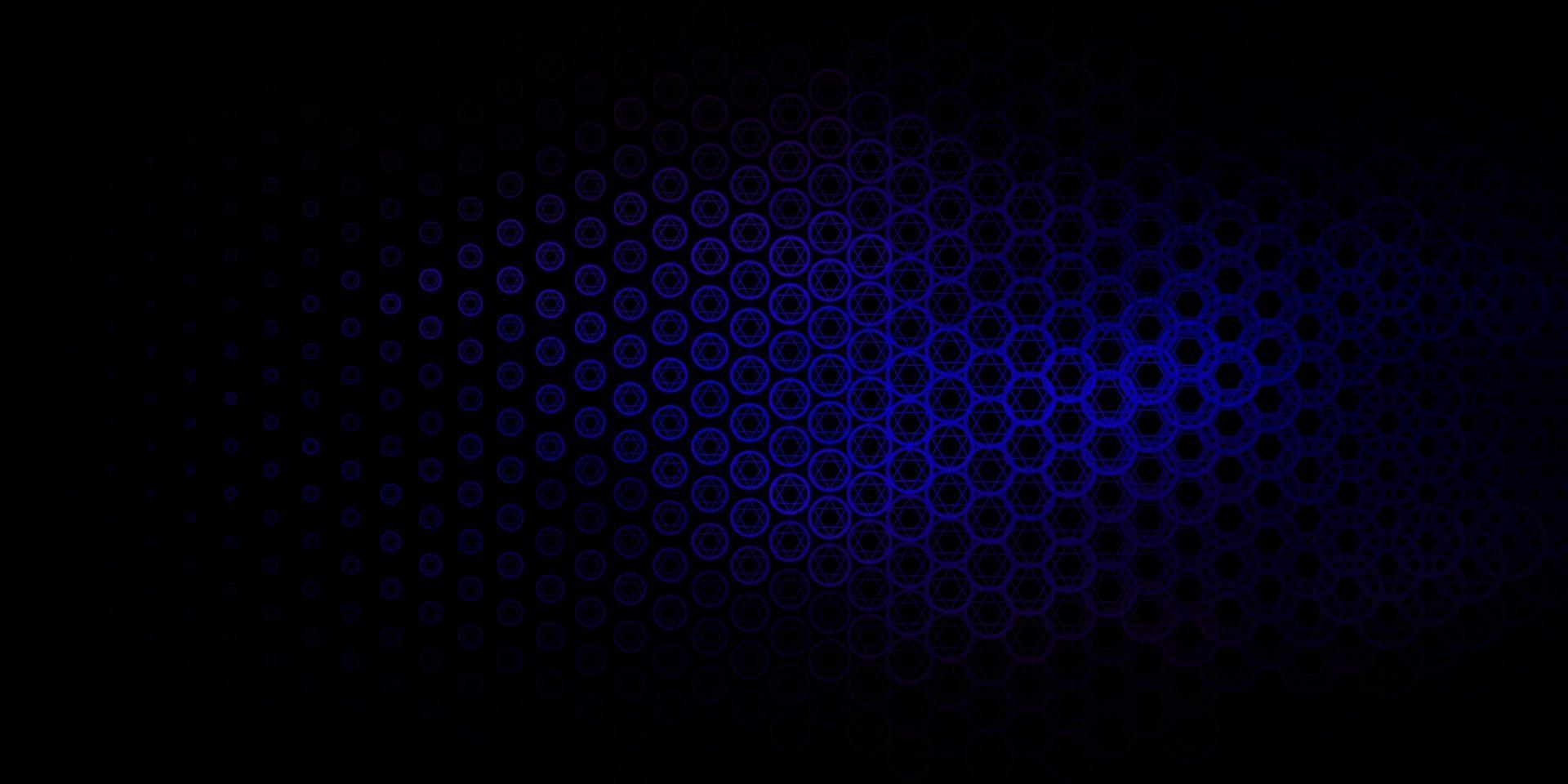 Dark Blue, Red vector template with esoteric signs.
