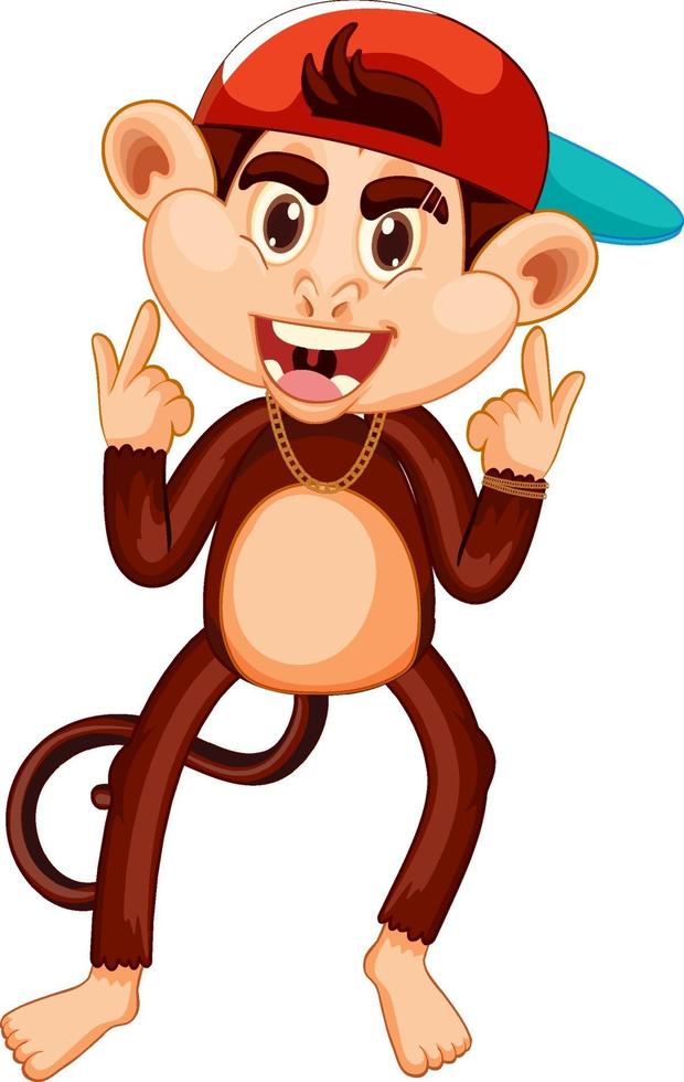 Swag monkey cartoon character vector