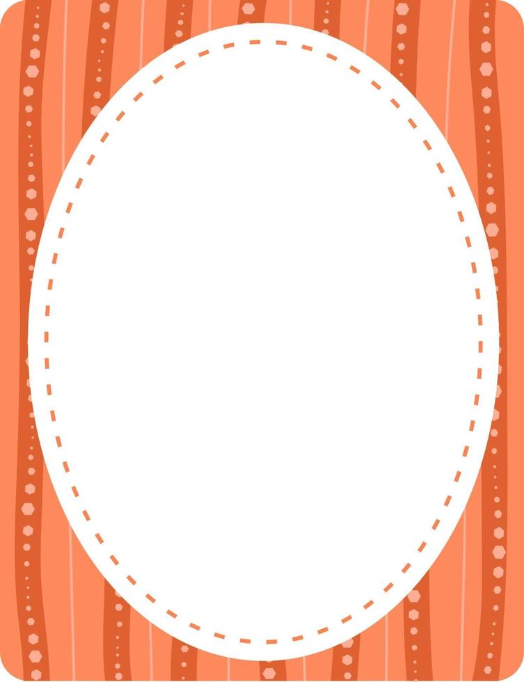 Empty oval shape banner template vector