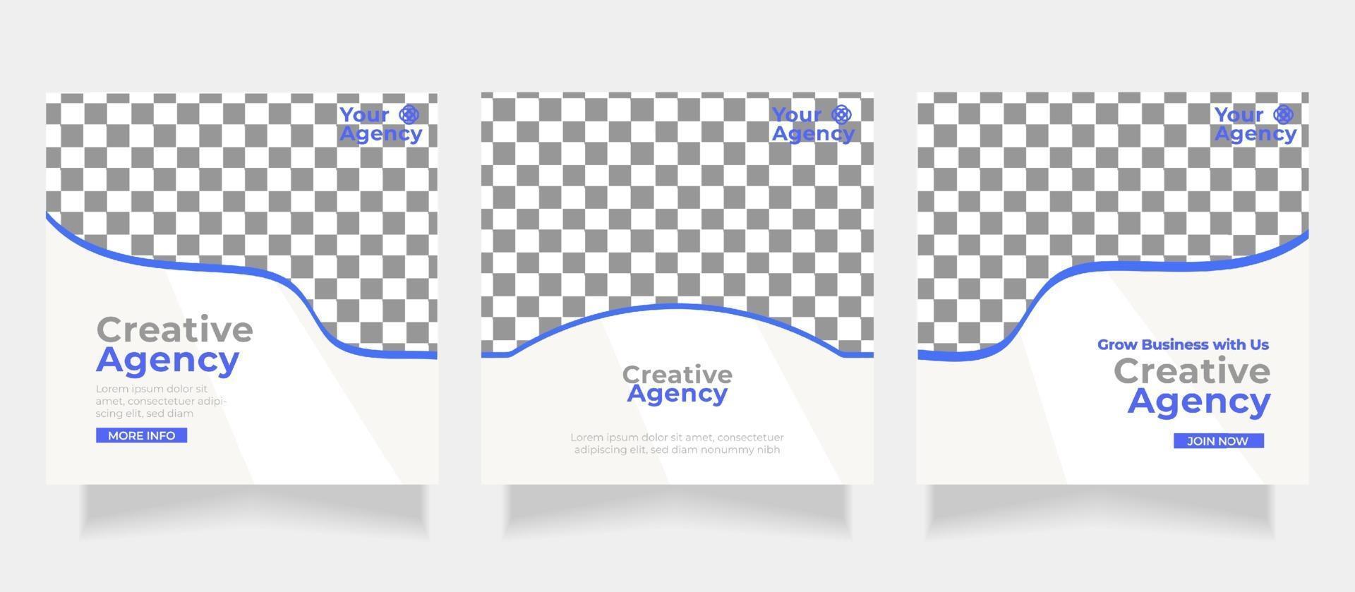 Digital business marketing banner for social media post template vector