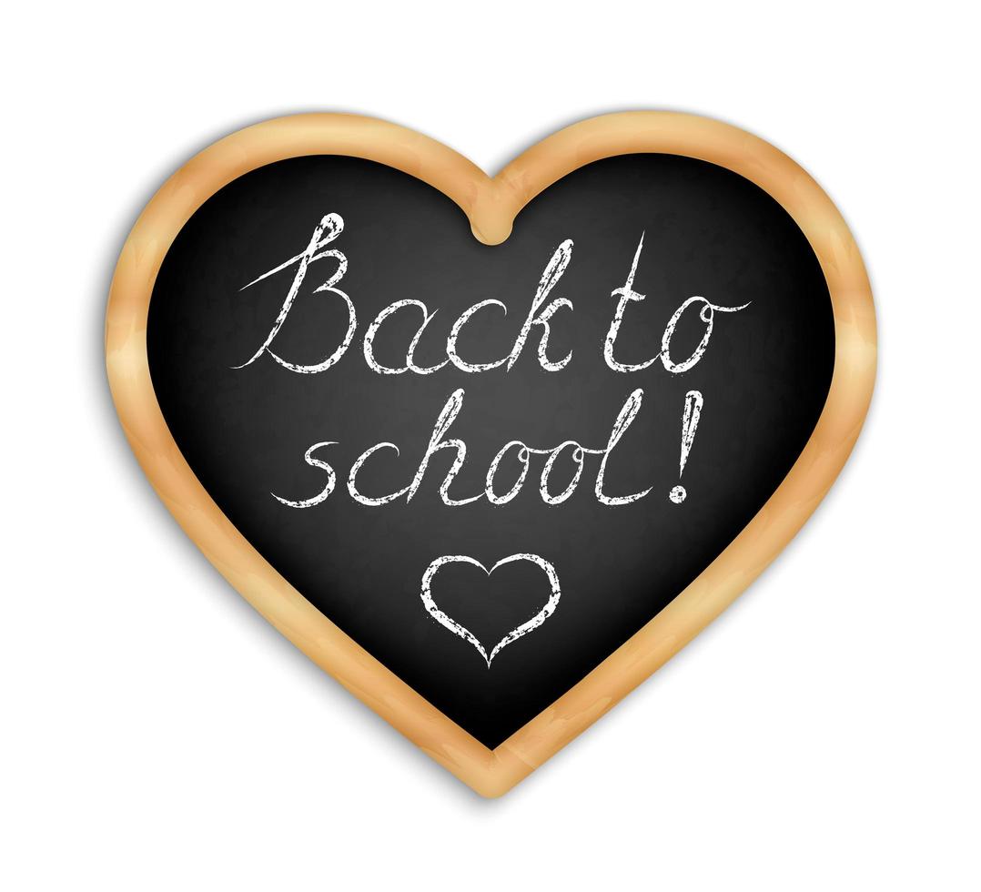 Blackboard Heart shape - Back to school vector