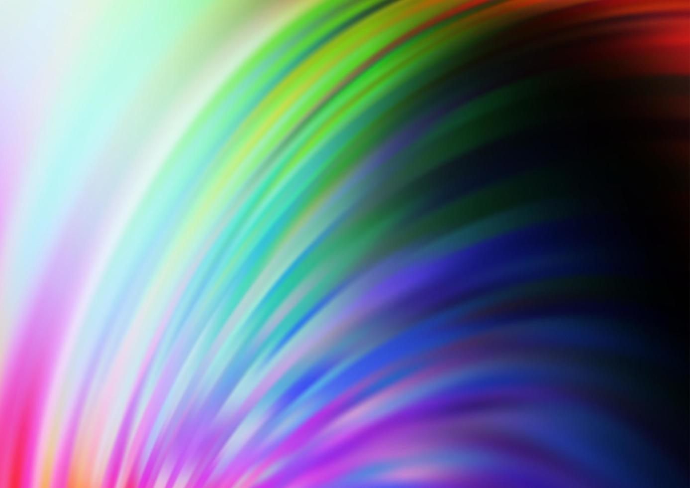 Fondo de vector de arco iris multicolor oscuro con formas de burbujas.