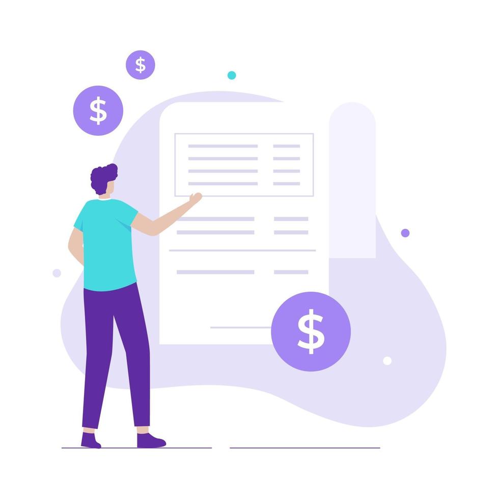Tracking statement transaction bank illustration concept vector