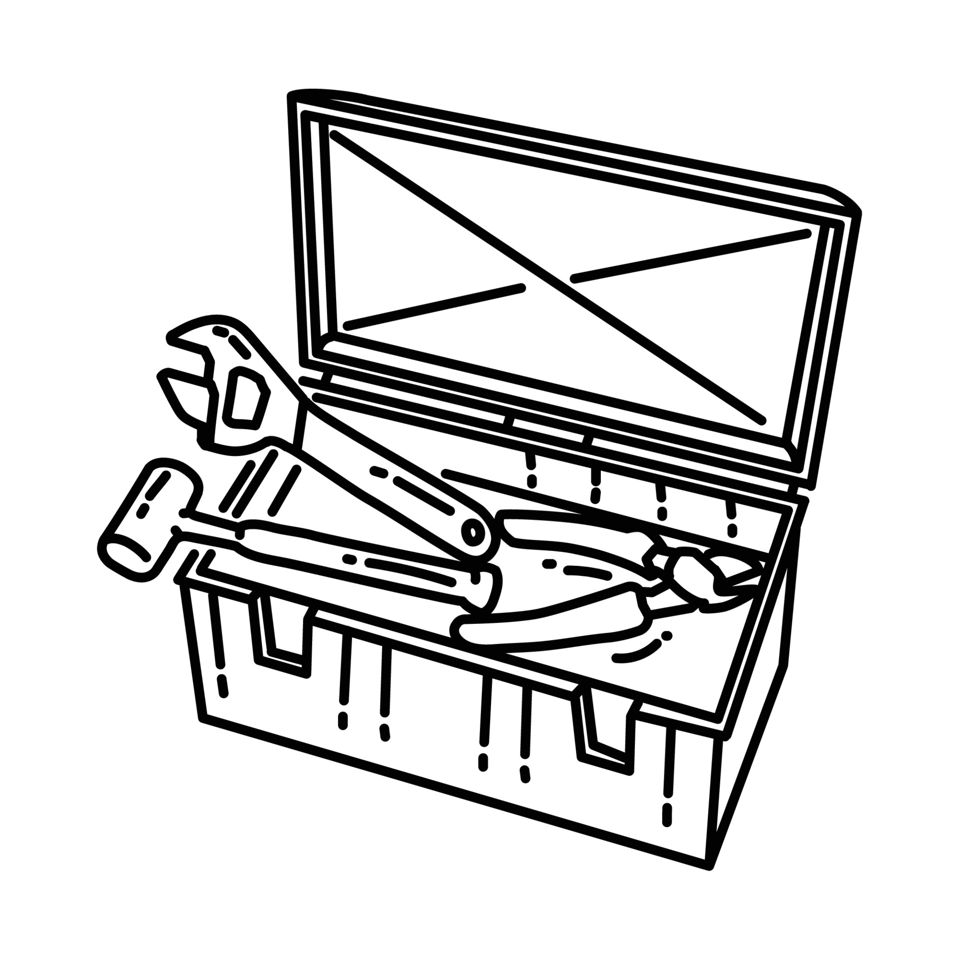 Toolbox Icon. Doodle Hand Drawn or Outline Icon Style 3216395 Vector