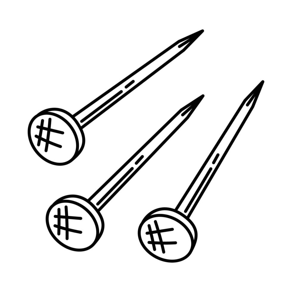Nails Icon. Doodle Hand Drawn or Outline Icon Style vector
