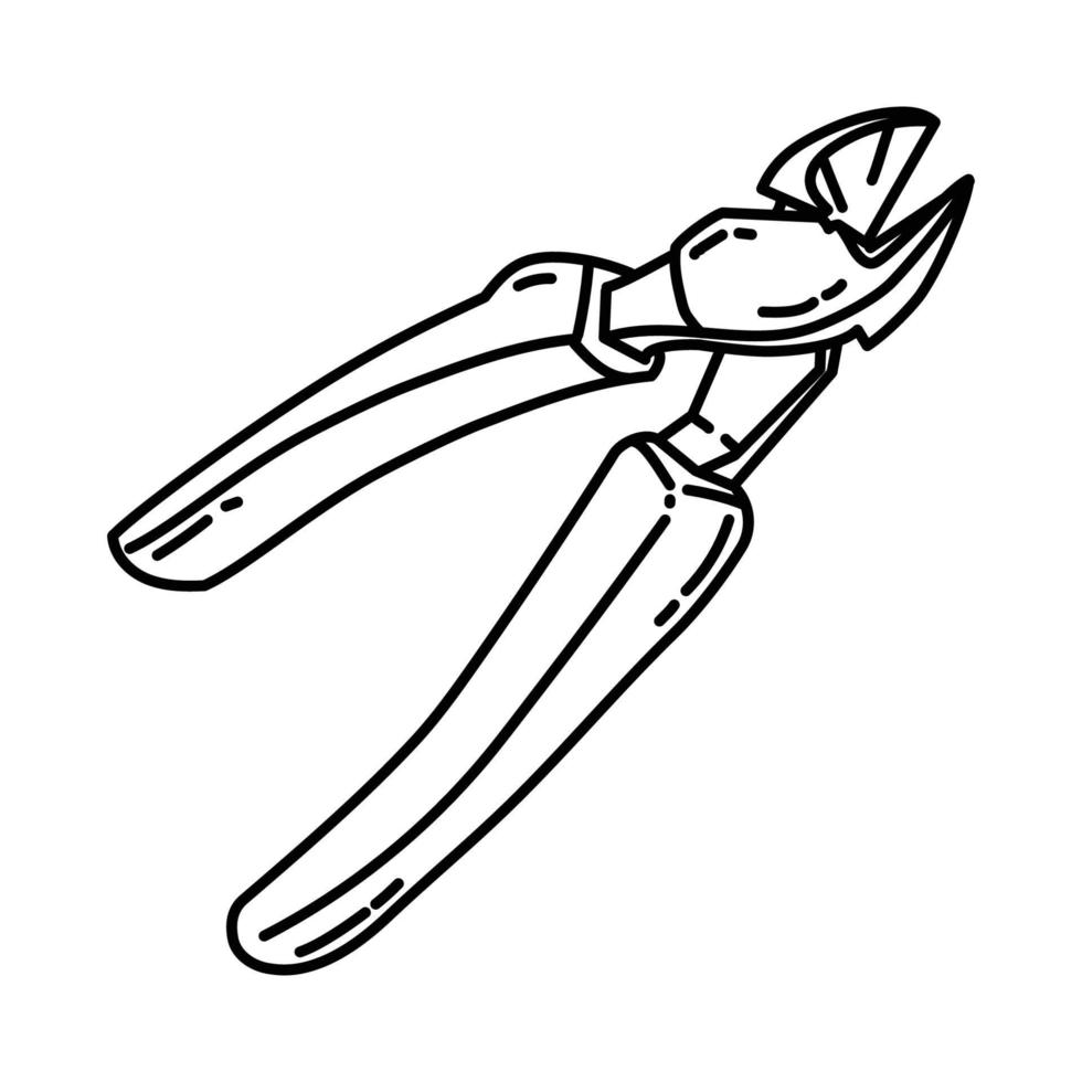 Wire Cutter Icon. Doodle Hand Drawn or Outline Icon Style vector