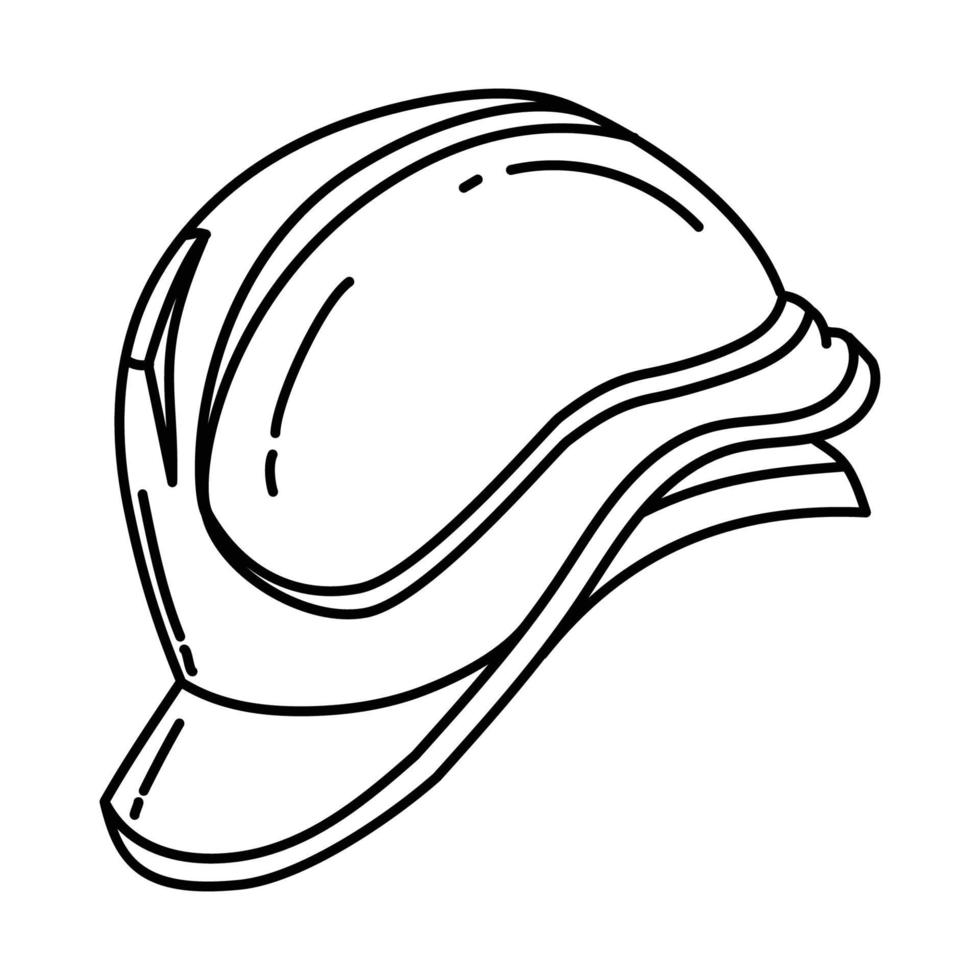 icono de casco de seguridad. Doodle dibujado a mano o estilo de icono de contorno vector