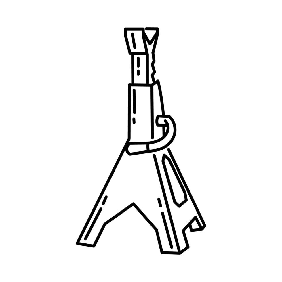 Jack Stands Icon. Doodle Hand Drawn or Outline Icon Style vector