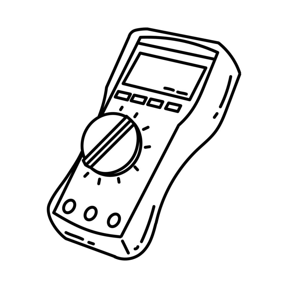 Multimeter Icon. Doodle Hand Drawn or Outline Icon Style vector