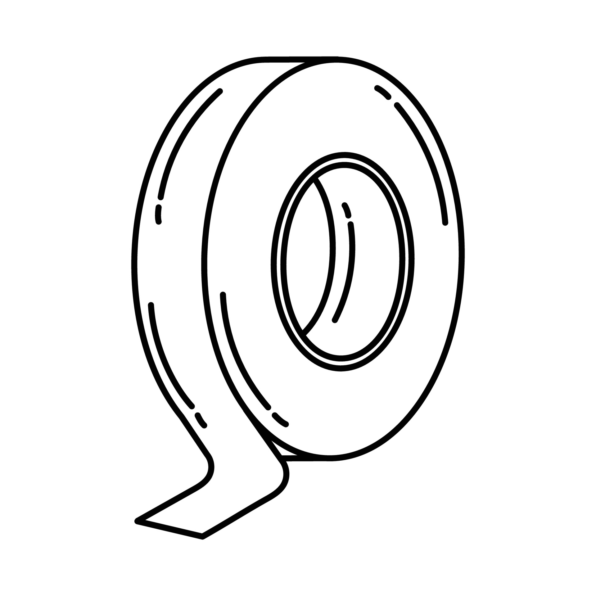 Electrical Tape Icon. Doodle Hand Drawn or Outline Icon Style 3216473