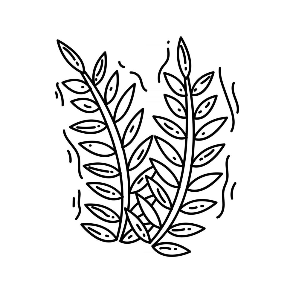 Farming wheat icon. hand drawn icon set, outline black, vector