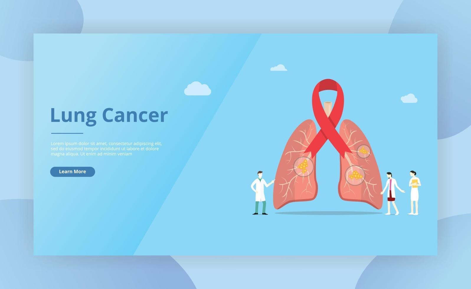 lungs cancer spot concept for website template page vector