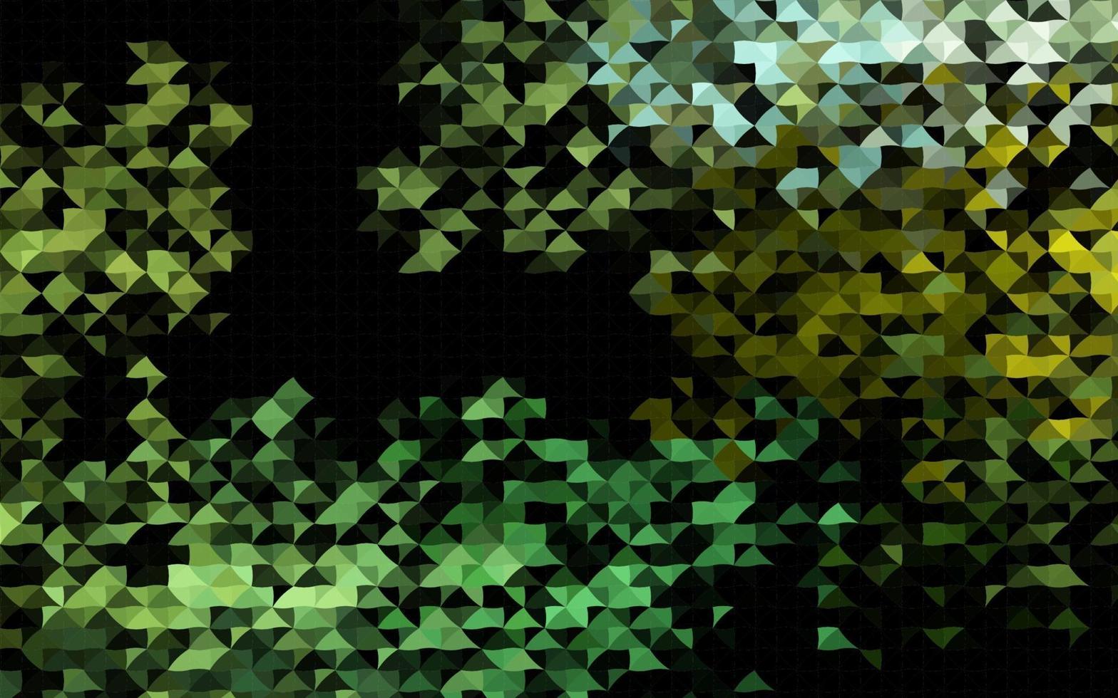 Fondo de vector verde oscuro, amarillo con líneas, triángulos.