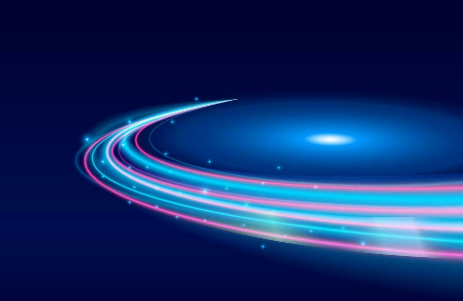 colorful light trails with motion blur effect, speed background vector