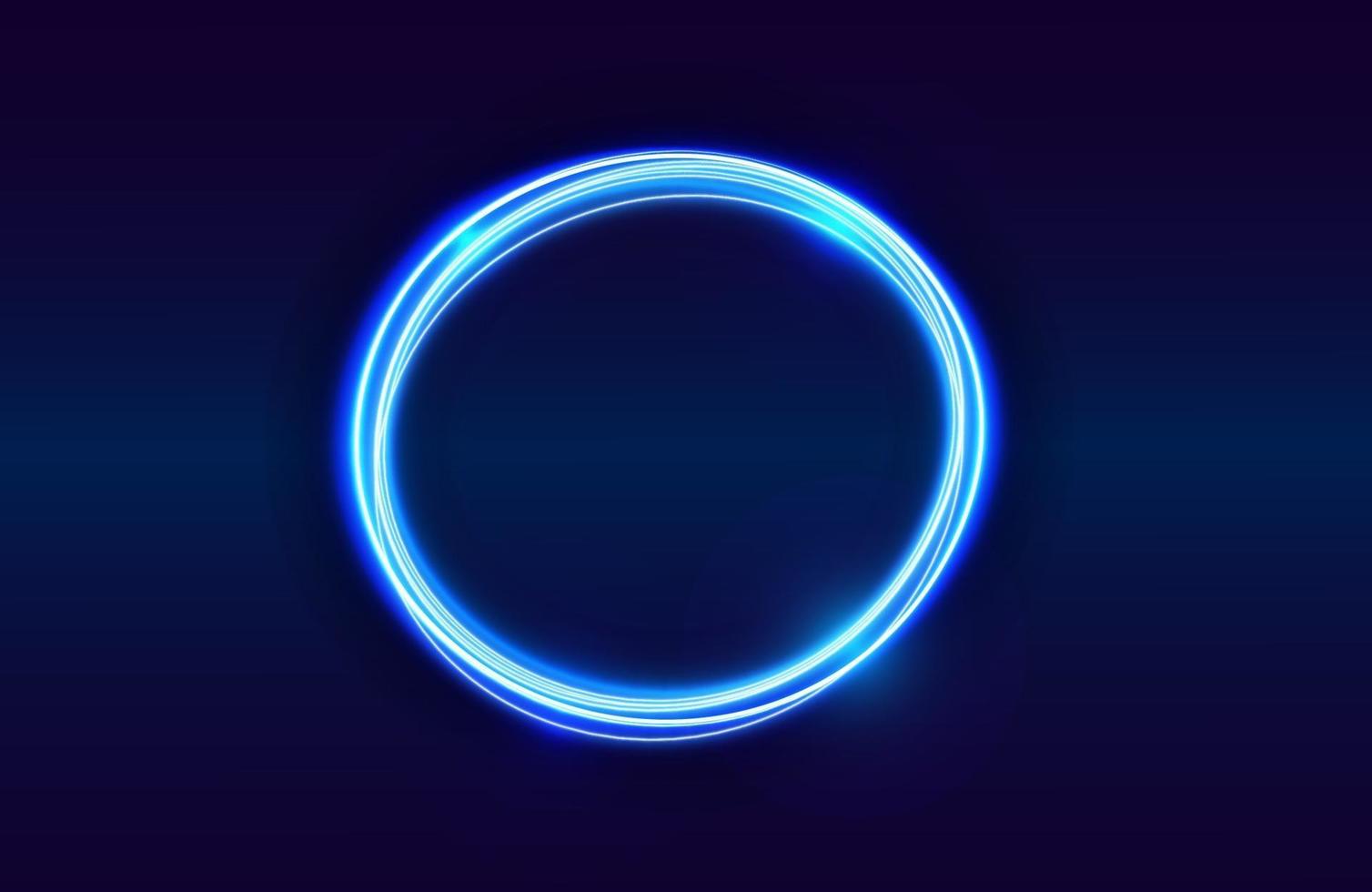 Blue abstract circle light effect isolated on blue background vector