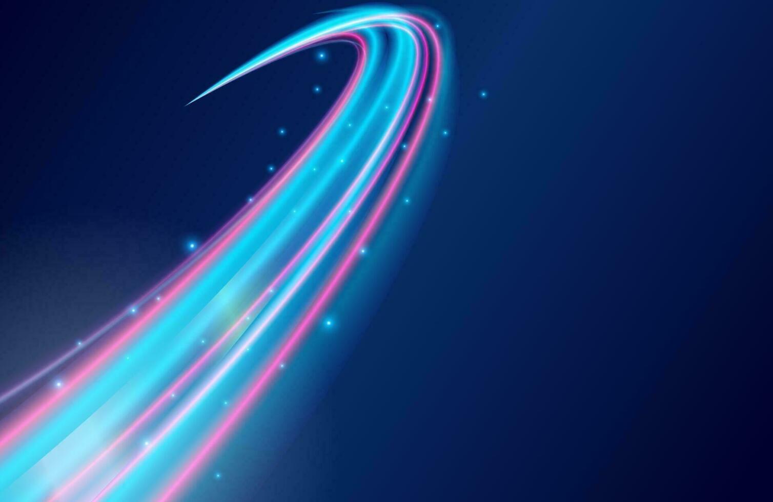 colorful light trails with motion blur effect, speed background vector