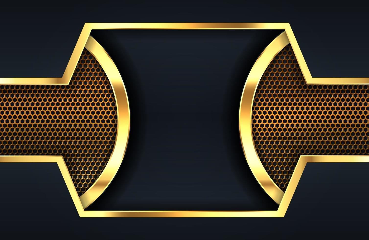 Black and Gold abstract Geometric background vector