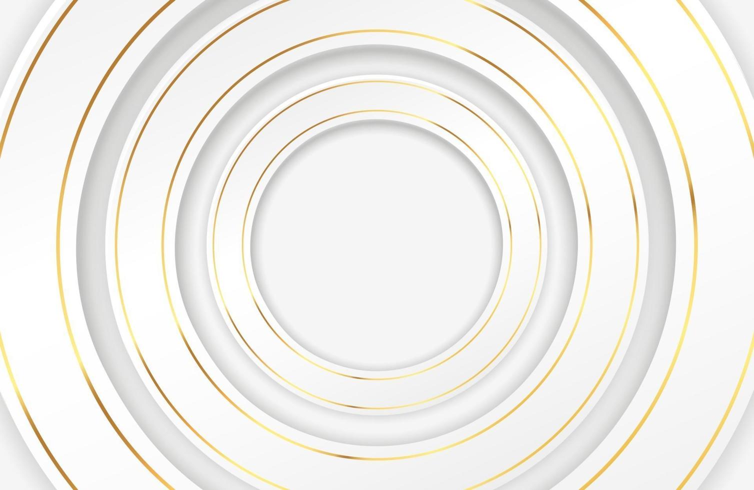 Luxury elegant white background with gold ornament futuristic concept vector