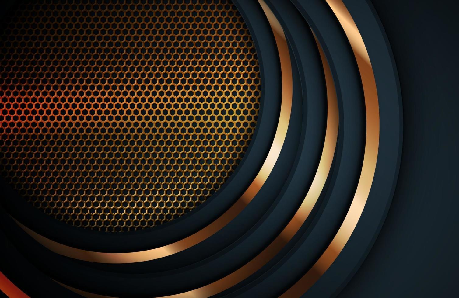 Black and Gold abstract Geometric background vector