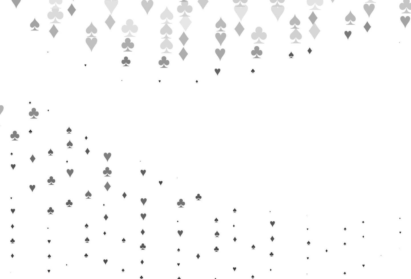 Light Silver, Gray vector template with poker symbols.