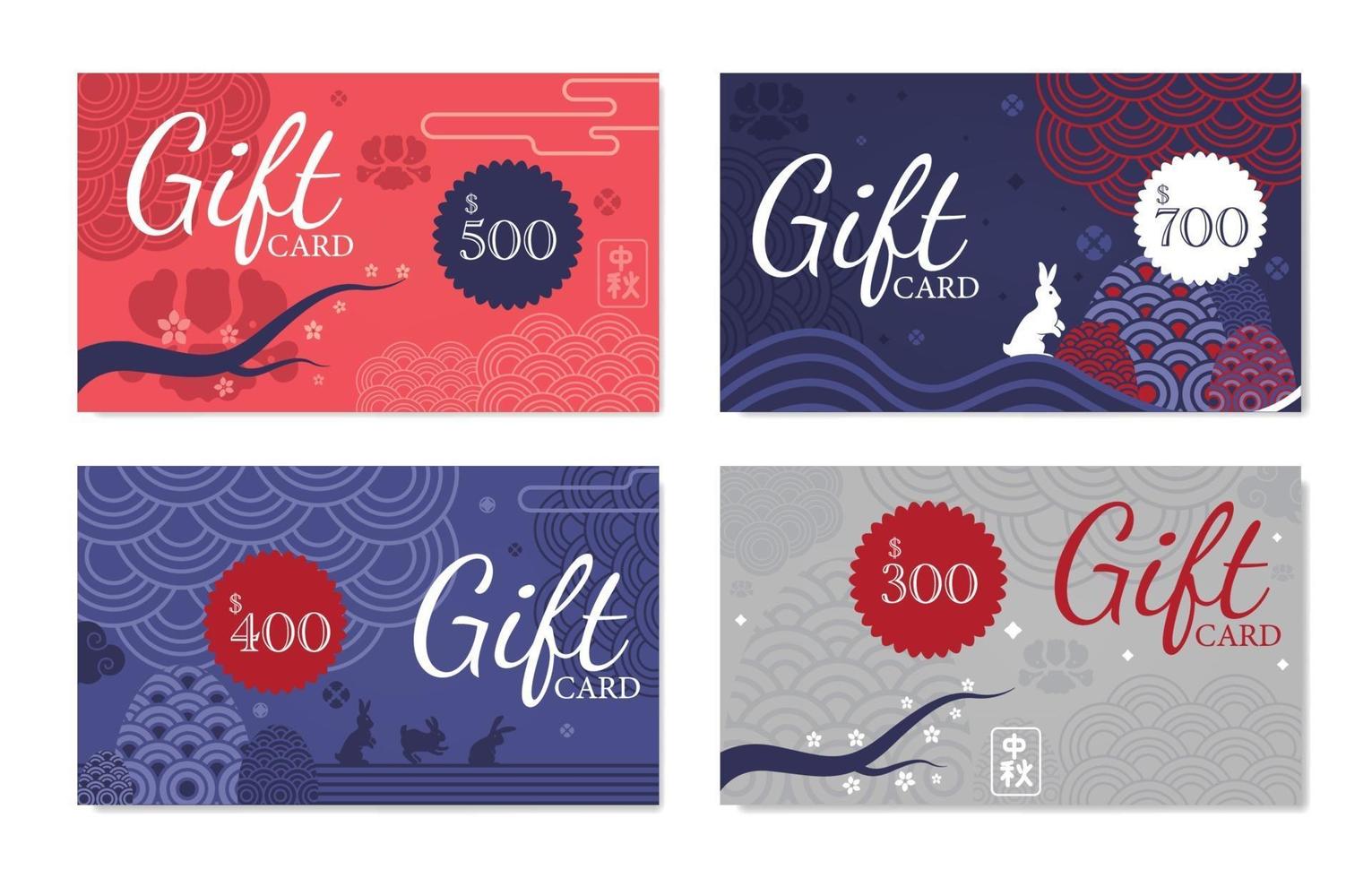 Mid Autumn Marketing Gift Card Concept vector