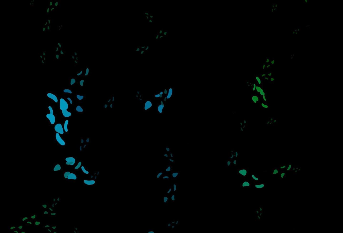 plantilla de vector azul oscuro, verde con formas de memphis.