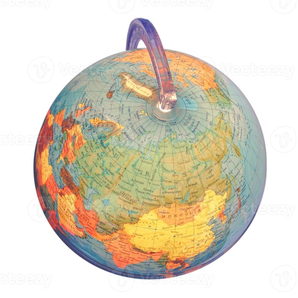 Globe isolated over white photo